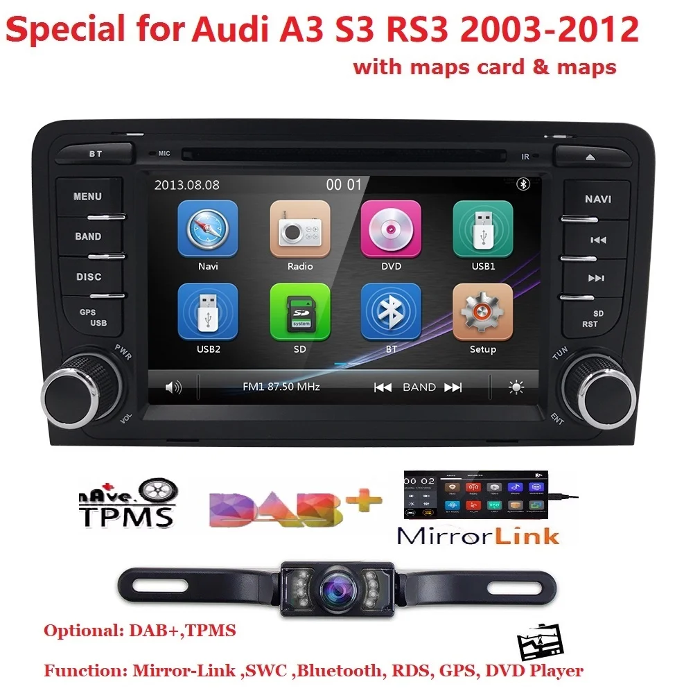 7" AutoRadio 2 din CAR DVD Multimedia Player For Audi A3 S3 RS3 2003 2004 2005 2006 2007 2008 2009 2010 2011 Head unit GPS SD BT
7" AutoRadio 2 din CAR DVD Multimedia Player For Audi A3 S3 RS3 2003 2004 2005 2006 2007 2008 2009 2010 2011 Head unit GPS SD BT