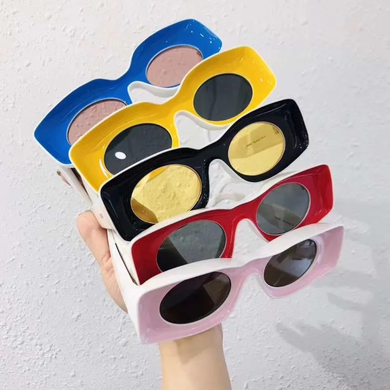YUMOMO Fashion Unisex Vintage Square Sunglasses Unique Style UV400 2 Unisex Vintage Square Sunglasses