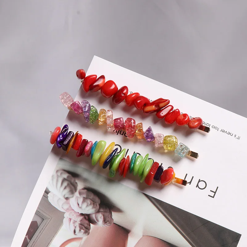 1PC Colorful Stone Hairpins Handmade Braided Irregular Resin Beads Hair Clips Hair Accessories for Women Girls
1PC Colorful Stone Hairpins Handmade Braided Irregular Resin Beads Hair Clips Hair Accessories for Women Girls