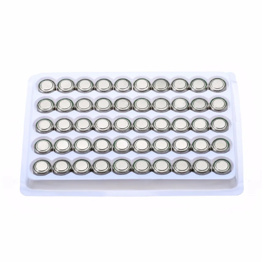 Mayitr 50pieces Button Battery High Quality LR44 AG13 L1154 357 SR44 1.5V Alkaline Cell Coin Batteries For Watch
Mayitr 50pieces Button Battery High Quality LR44 AG13 L1154 357 SR44 1.5V Alkaline Cell Coin Batteries For Watch