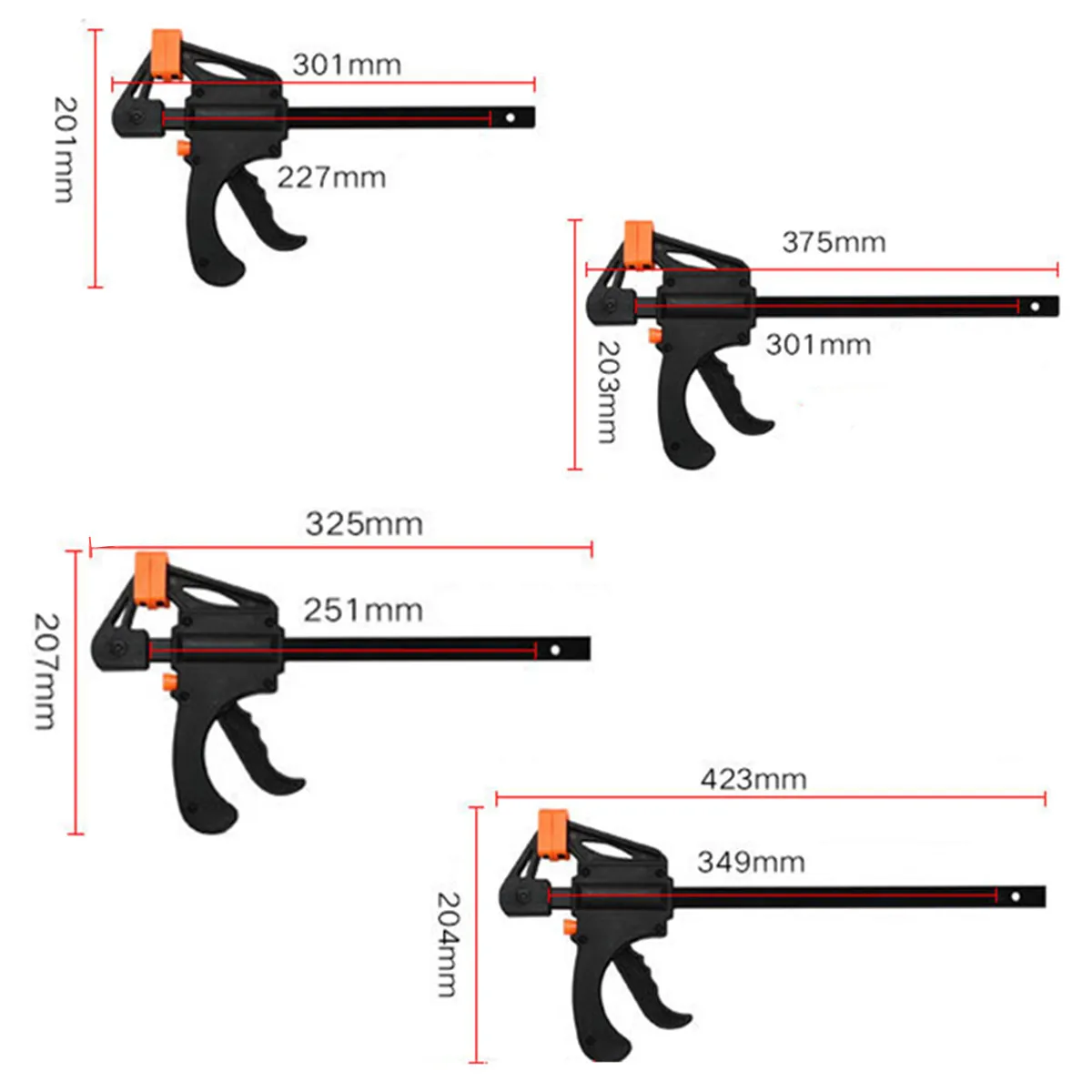Inch Wood Working Bar F Clamp Grip Ratchet Release 6/8/10/12 Squeeze Hand Tool More-nimble Version Hardened Steel Bar no Rust
Inch Wood Working Bar F Clamp Grip Ratchet Release 6/8/10/12 Squeeze Hand Tool More-nimble Version Hardened Steel Bar no Rust