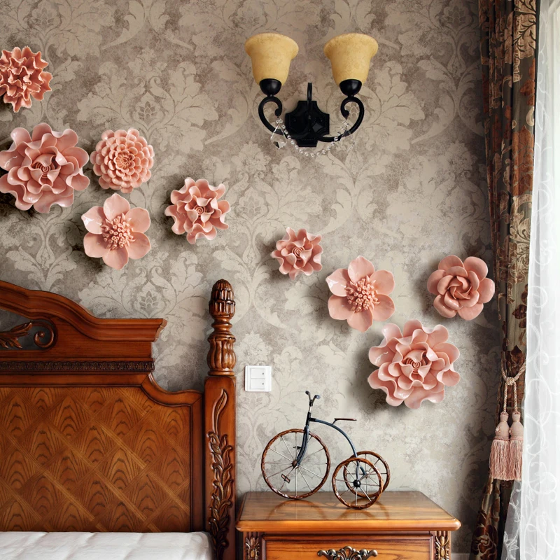European 3D Stereo Wall Luxury Ceramic Flowers China Wall Mural Crafts Decoration Home Livingroom Sofa TV Background Ornaments
European 3D Stereo Wall Luxury Ceramic Flowers China Wall Mural Crafts Decoration Home Livingroom Sofa TV Background Ornaments