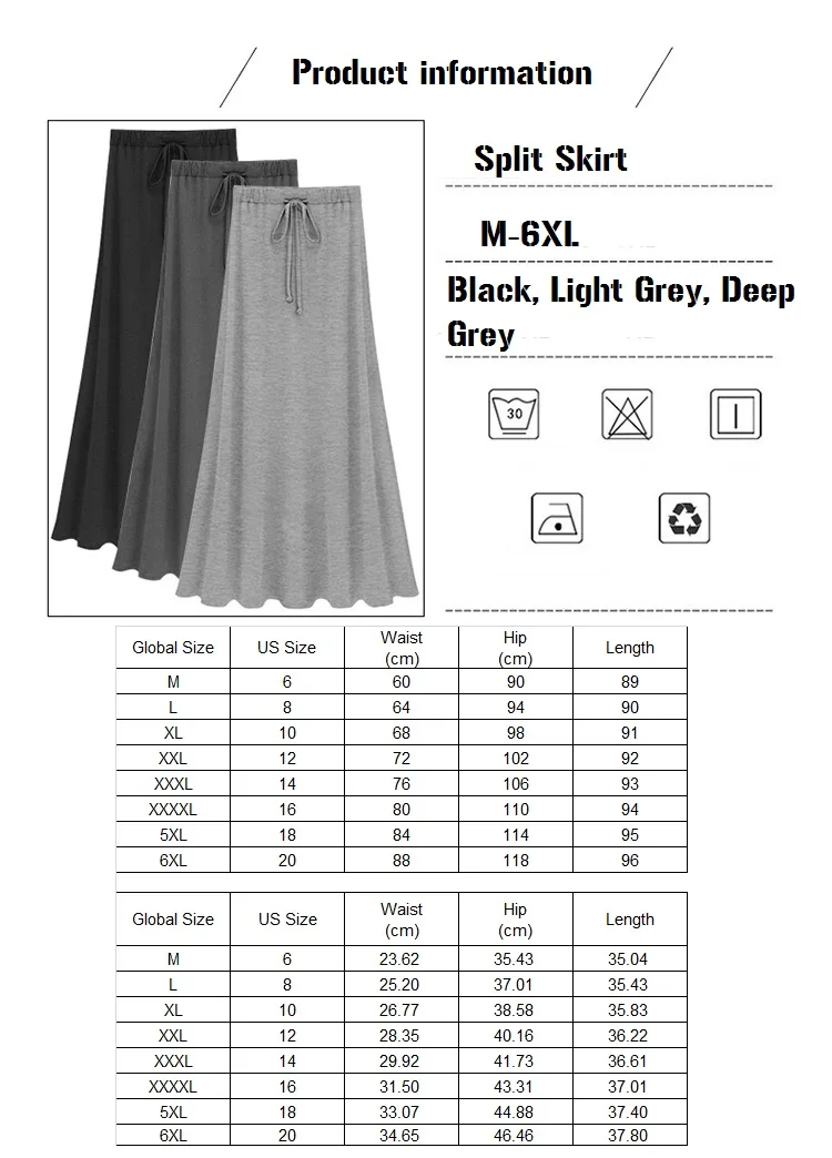 Women's Elastic Waist A-line Long Loose Skirt Women's Elastic Waist A-line Long Loose Skirt