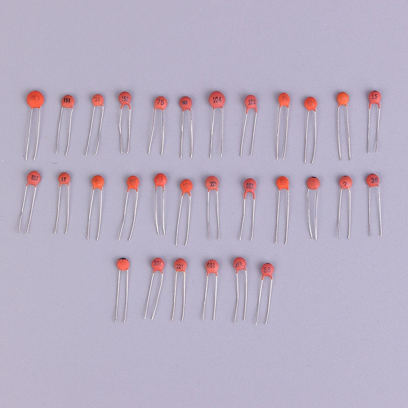 Ceramic capacitor set pack 2PF-0.1UF 30 values*10pcs Electronic Components Package capacitor Assorted Kit samples Diy
Ceramic capacitor set pack 2PF-0.1UF 30 values*10pcs Electronic Components Package capacitor Assorted Kit samples Diy