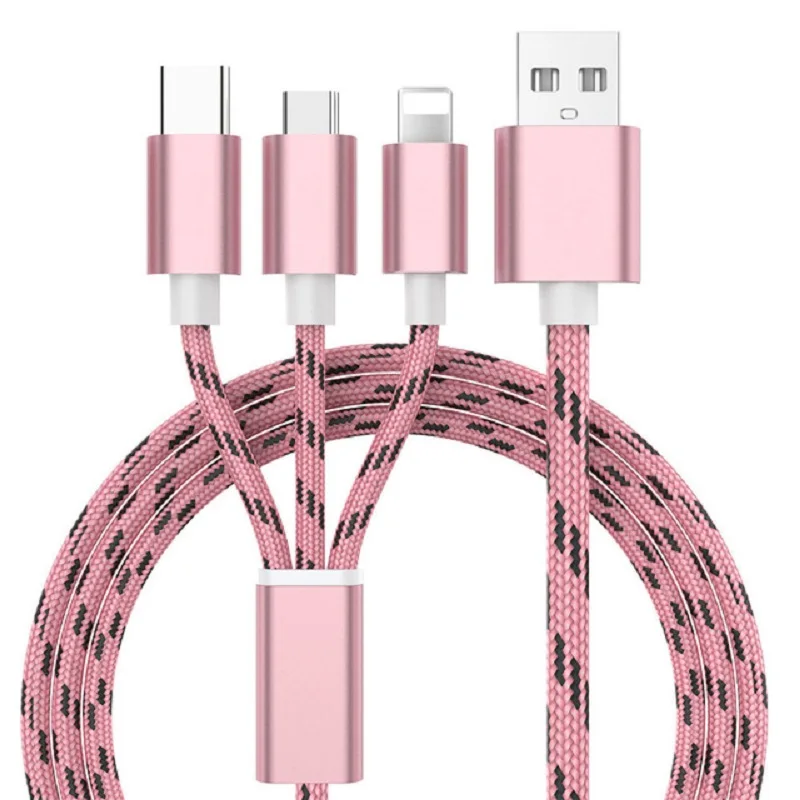 3 In 1 USB Charger Cable for iPhone X 8 7 6 5 Micro USB Type C Cable for Samsung Galaxy S9 S8 Fast Charging Cable Charger Cord
3 In 1 USB Charger Cable for iPhone X 8 7 6 5 Micro USB Type C Cable for Samsung Galaxy S9 S8 Fast Charging Cable Charger Cord