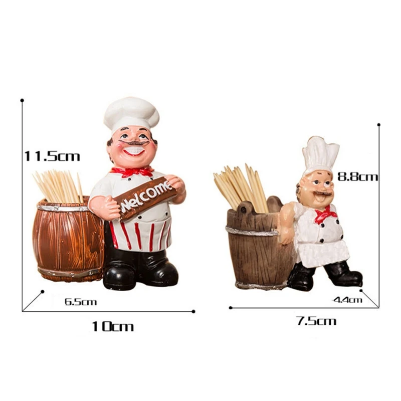 Resin Decorative Cook Holdercard Holder Accessories For Home Toothpick Figurines Restaurant Chef Decorations
Resin Decorative Cook Holdercard Holder Accessories For Home Toothpick Figurines Restaurant Chef Decorations