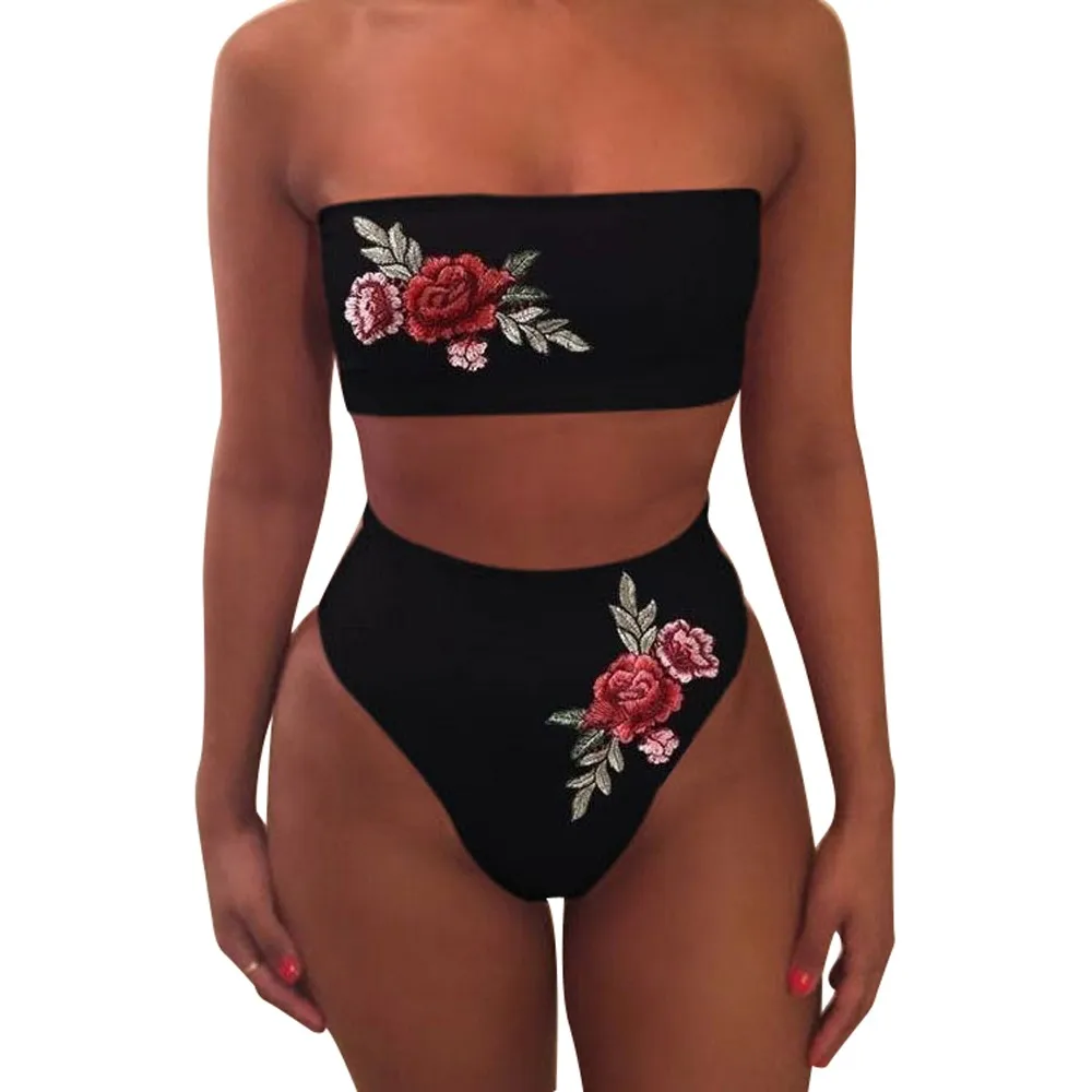 Women's Swimsuits Bikini Push up Women Fashion Sexy Swimwear Embroidered Rose High Waist Bikini Set Bathing Suit biquini badpak
Women's Swimsuits Bikini Push up Women Fashion Sexy Swimwear Embroidered Rose High Waist Bikini Set Bathing Suit biquini badpak