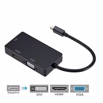 3 in 1 Mini Display Port to HDMI VGA DVI Adapter mini DP Converter Audio Video Cable for TV PC Laptop Macbook
3 in 1 Mini Display Port to HDMI VGA DVI Adapter mini DP Converter Audio Video Cable for TV PC Laptop Macbook