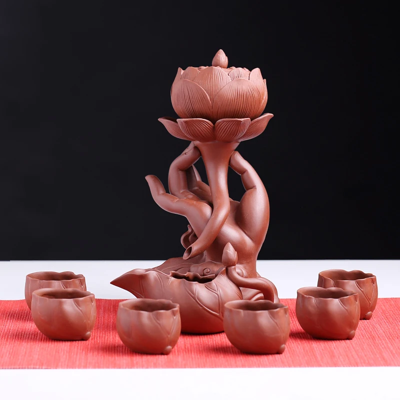 creative tea set real yixing zisha purple clay tea sets porcelain gaiwan with infuser purple clay tea cups creative pitcher set
creative tea set real yixing zisha purple clay tea sets porcelain gaiwan with infuser purple clay tea cups creative pitcher set