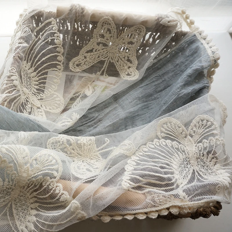 Butterfly live embroidery lace lolita princess sweet travelling tassel photo scarf
Butterfly live embroidery lace lolita princess sweet travelling tassel photo scarf