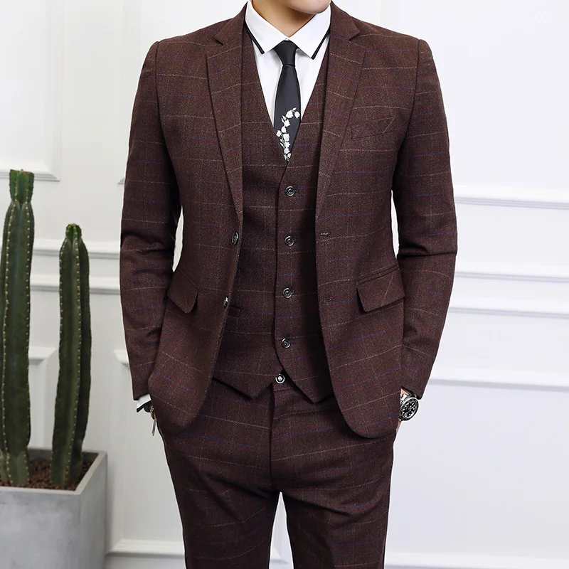 Elegant Men's Slim Fit Plaid Suit Men Brand Business Suits Formal Office Work 6XL Big Size Wedding Suits Jacket Pants Vest Q524
Elegant Men's Slim Fit Plaid Suit Men Brand Business Suits Formal Office Work 6XL Big Size Wedding Suits Jacket Pants Vest Q524