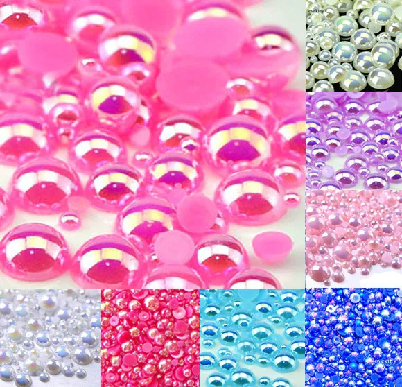 Craft ABS Resin Flatback Half Round Pearls Flatback Scrapbook Beads Jewelry DIY 1000pcs Handmade Dark Pink AB Size from 2-10mm
Craft ABS Resin Flatback Half Round Pearls Flatback Scrapbook Beads Jewelry DIY 1000pcs Handmade Dark Pink AB Size from 2-10mm