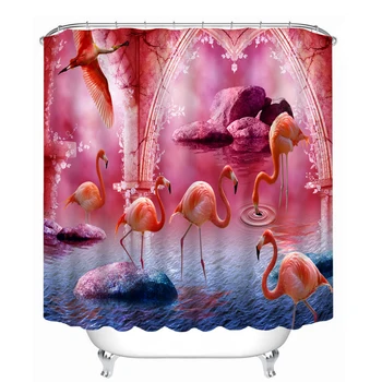3D Flamingo Pattern Shower Curtains Bathroom Curtain Waterproof Thickened New Fashion Bath Curtain Customizable
3D Flamingo Pattern Shower Curtains Bathroom Curtain Waterproof Thickened New Fashion Bath Curtain Customizable