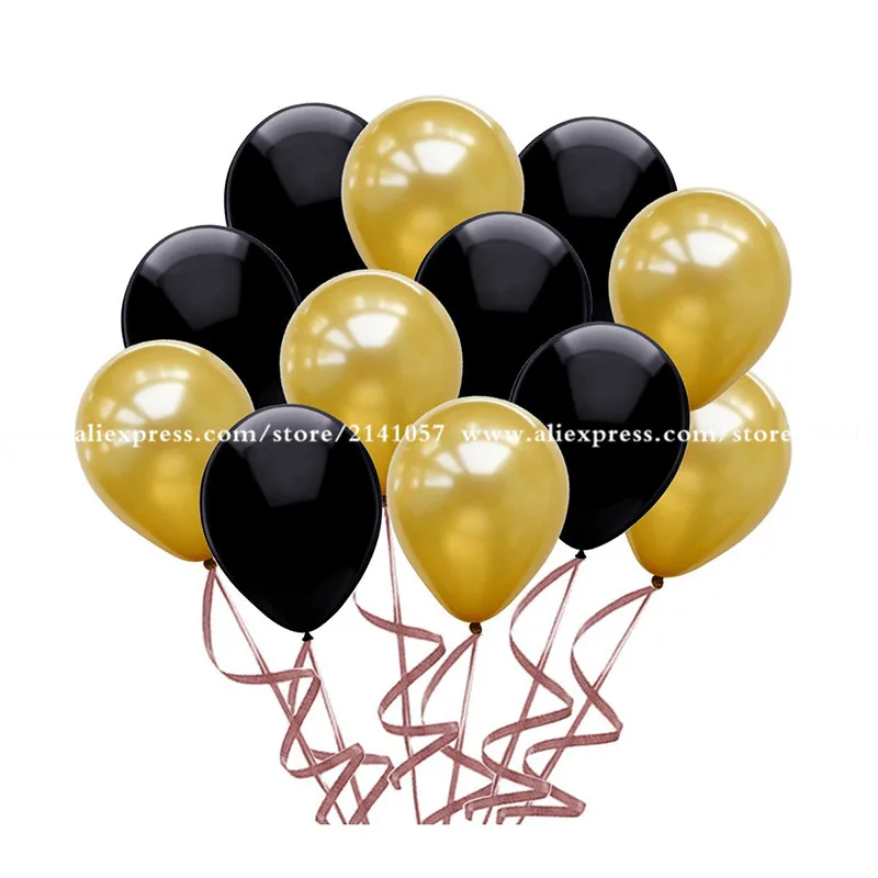 Gold Black Balloons 100PCS 12Inch2.8g Latex Balloons Inflatable Helium Air Balls Wedding Decoration Happy Birthday Party Balloon
Gold Black Balloons 100PCS 12Inch2.8g Latex Balloons Inflatable Helium Air Balls Wedding Decoration Happy Birthday Party Balloon