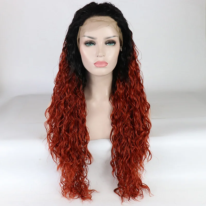 Fantasy Beauty Ombre Wig Black Rooted Red Long Curly Wig for Women Ladies Cosplay Party Halloween Costume Lace Front Wig
Fantasy Beauty Ombre Wig Black Rooted Red Long Curly Wig for Women Ladies Cosplay Party Halloween Costume Lace Front Wig