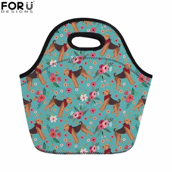FORUDESIGNS Lunch Bag for Women Airedale Terrier Flower Print Picnic Bag Student Meal Hand Tote Portable Girl Food Storage Bolsa
FORUDESIGNS Lunch Bag for Women Airedale Terrier Flower Print Picnic Bag Student Meal Hand Tote Portable Girl Food Storage Bolsa