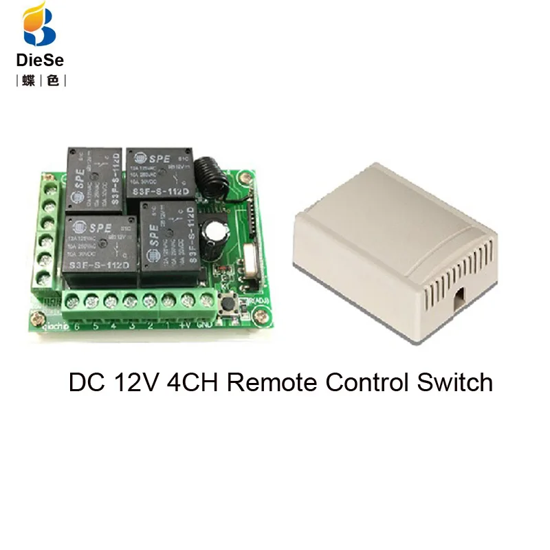 433Mhz DC 12 V 4 Channel Universal Wireless Remote Control Switch Wireless Controller for Light and Garage Door
433Mhz DC 12 V 4 Channel Universal Wireless Remote Control Switch Wireless Controller for Light and Garage Door