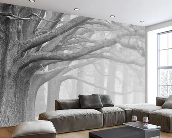 Beibehang Black and white forest tree art background wall painting decoration 3d wallpaper bedroom living room wallpaper murals
Beibehang Black and white forest tree art background wall painting decoration 3d wallpaper bedroom living room wallpaper murals