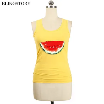 BLINGSTORY Sexy Watermelon Print Cotton Mujer Camisetas Sleeveless Woman Summer Women Tops Ladies Tee Shirts LP52252
BLINGSTORY Sexy Watermelon Print Cotton Mujer Camisetas Sleeveless Woman Summer Women Tops Ladies Tee Shirts LP52252