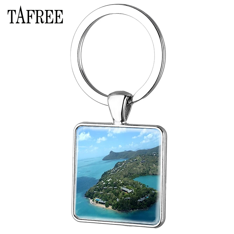 TAFREE Scenery Picture Square Keychains the Great Barrier Reef Silver Plated key Chains Great Australia scene jewelry FA520 
TAFREE Scenery Picture Square Keychains the Great Barrier Reef Silver Plated key Chains Great Australia scene jewelry FA520