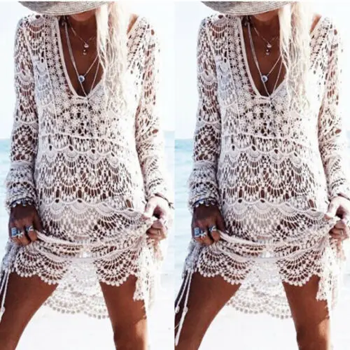 Thefound 2019 Brand Women Summer Knit Crochet Bikini See-through Knit Long Cover Up Smock Bathing Suit Beach Long Dress
Thefound 2019 Brand Women Summer Knit Crochet Bikini See-through Knit Long Cover Up Smock Bathing Suit Beach Long Dress