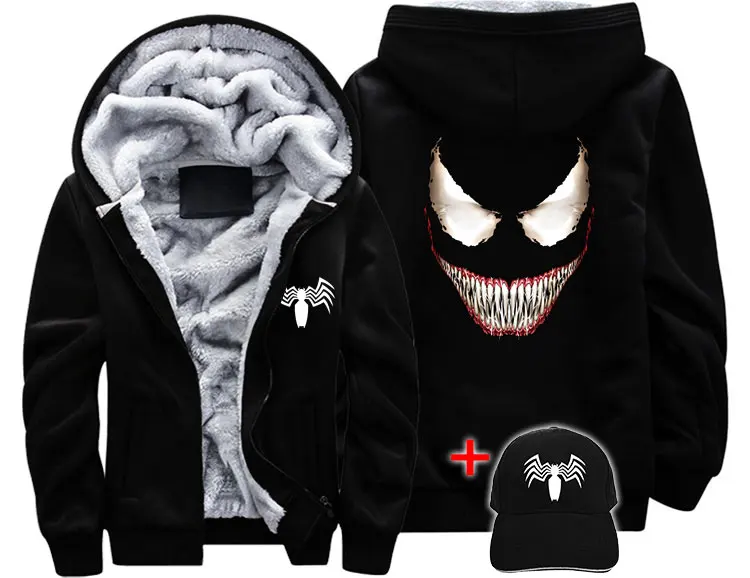 Fashion venom cool teeth spiderman Fashion Men women Warm Thick Coat Jacket winter Street velvet Sweatshirt top Hoodie
Fashion venom cool teeth spiderman Fashion Men women Warm Thick Coat Jacket winter Street velvet Sweatshirt top Hoodie