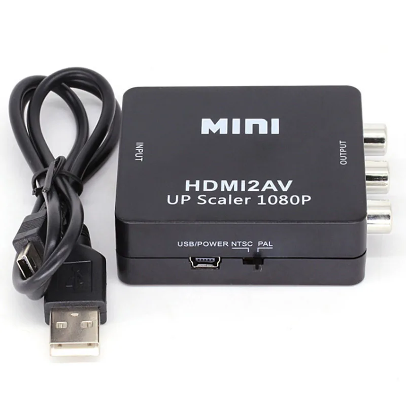 HDMI TO AV Scaler Adapter HD Video Converter Box HDMI to RCA AV/CVSB L/R Video 1080P HDMI2AV Support NTSC PAL Wholesale
HDMI TO AV Scaler Adapter HD Video Converter Box HDMI to RCA AV/CVSB L/R Video 1080P HDMI2AV Support NTSC PAL Wholesale
