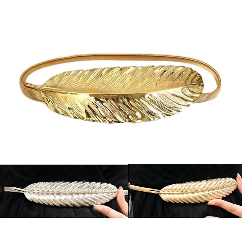 Original Luxury Gold & Silver Women Wedding Belt for dress Metal Feather Buckle Elastic Chain Belts For Women Cintos bg-033
Original Luxury Gold & Silver Women Wedding Belt for dress Metal Feather Buckle Elastic Chain Belts For Women Cintos bg-033