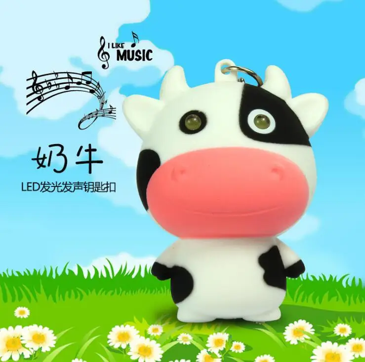 LED Light Sounding Cute Milk Cow Keychain Animal Doll Cow Pendant with Sound Flashlight Key Ring Gift Accessories
LED Light Sounding Cute Milk Cow Keychain Animal Doll Cow Pendant with Sound Flashlight Key Ring Gift Accessories