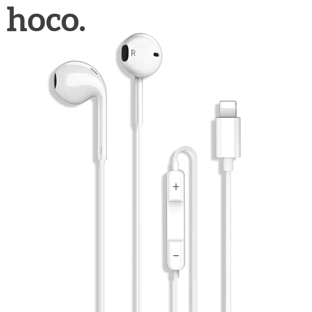 HOCO Original for Lightning plug headset Wired Earpods HiFi Earphone Microphone for Apple iPhone 7 8 X XS MAX XR fone de ouvido
HOCO Original for Lightning plug headset Wired Earpods HiFi Earphone Microphone for Apple iPhone 7 8 X XS MAX XR fone de ouvido