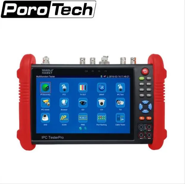 IPC9800 7 дюймов CCTV тестер IP + аналоговый AHD CVI TVI коаксиальный тестер/PoE мощность