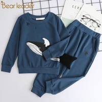 Bear Leader Boys Clothing Sets New Autumn Fashion Style Long Sleeve Boys Clothes Cartoon Fish Print for Children Clothing 3-7Y image