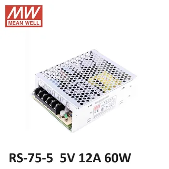 Original Mean Well RS-75-5 single output 5V 60W 12A Power Supply UL TUV CB EMC CE approved 85-264VAC to 5VDC power supply
Original Mean Well RS-75-5 single output 5V 60W 12A Power Supply UL TUV CB EMC CE approved 85-264VAC to 5VDC power supply