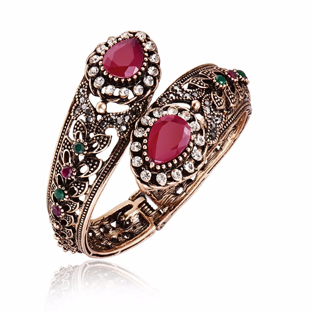Turkish Wedding Statement Bracelets Bangles For Women Antique Gold Color Pave Crystal Big Water Drop Resin Charm Bracelet
Turkish Wedding Statement Bracelets Bangles For Women Antique Gold Color Pave Crystal Big Water Drop Resin Charm Bracelet
