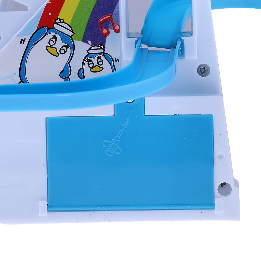 Penguin Climb Stairs Baby Kids Electric Rotary Slide Track Toys Xmas Gifts