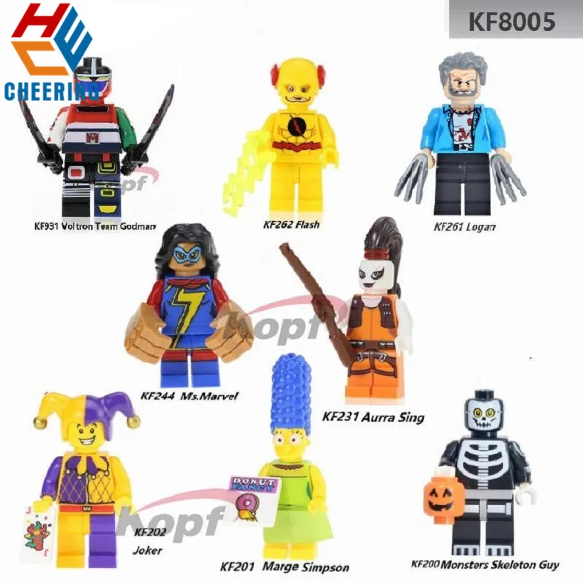 Single Sale Building Blocks Volteon Team Godman Flash Logan Ms.Marvel Aurra Sing Figures Bricks For Children Gift Toys KF8005
Single Sale Building Blocks Volteon Team Godman Flash Logan Ms.Marvel Aurra Sing Figures Bricks For Children Gift Toys KF8005