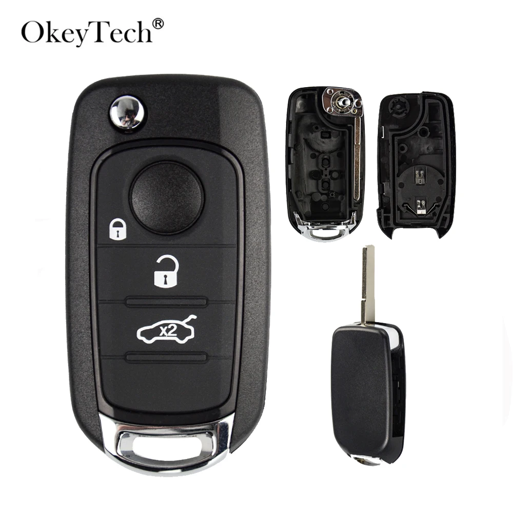 OkeyTech New Replacement 3 Button Folding Flip Remote Car Key Shell Case Cover For Fiat 500X 500L Uncut Blank Blade Accessories
OkeyTech New Replacement 3 Button Folding Flip Remote Car Key Shell Case Cover For Fiat 500X 500L Uncut Blank Blade Accessories