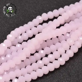 Faceted Abacus Glass Beads Strands, Pink, 6x4mm, Hole: 1mm; about 99pcs/strand, 17.7"
Faceted Abacus Glass Beads Strands, Pink, 6x4mm, Hole: 1mm; about 99pcs/strand, 17.7"