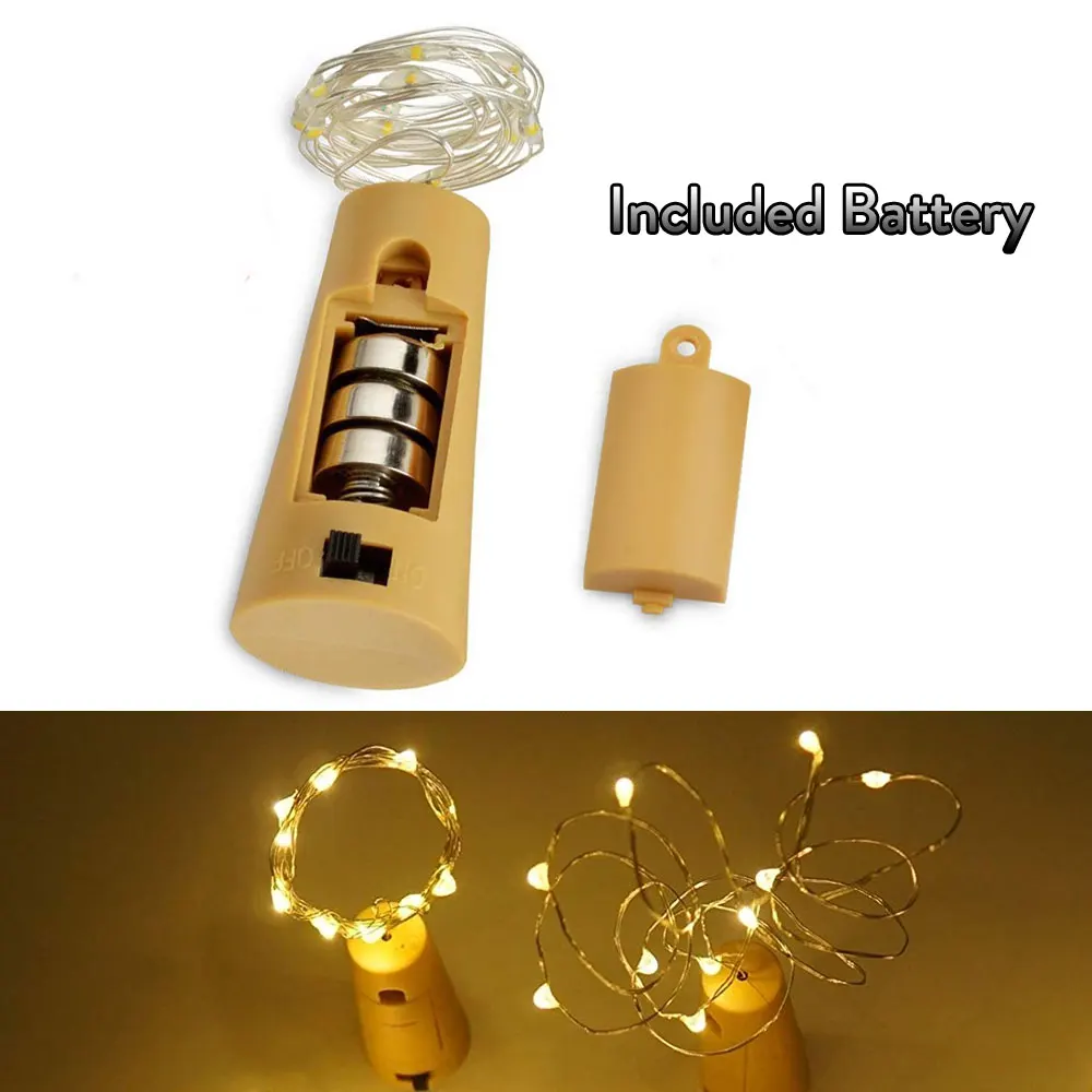 10LEDs 20LEDs 30LEDs Wine LED String Light Cork Shaped Wine Bottle Stopper Car Auto Decor Light Party Included LR44 Battery
10LEDs 20LEDs 30LEDs Wine LED String Light Cork Shaped Wine Bottle Stopper Car Auto Decor Light Party Included LR44 Battery