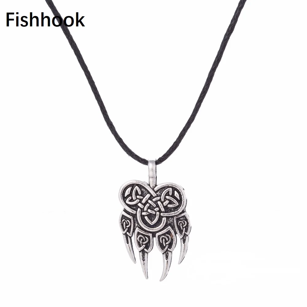 Fishhook Talisman Amulet Viking Slavic God Symbol Warding Veles antique Bear Paw with lucky knot Pendant Necklace Jewelry
Fishhook Talisman Amulet Viking Slavic God Symbol Warding Veles antique Bear Paw with lucky knot Pendant Necklace Jewelry