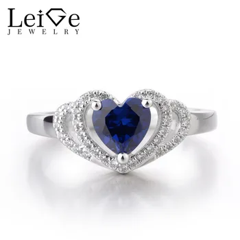 Leige Jewelry Blue Sapphire Ring Anniversary Wedding Bands Heart Shape Prong Setting September Birthstone 925 Sterling Silver
Leige Jewelry Blue Sapphire Ring Anniversary Wedding Bands Heart Shape Prong Setting September Birthstone 925 Sterling Silver