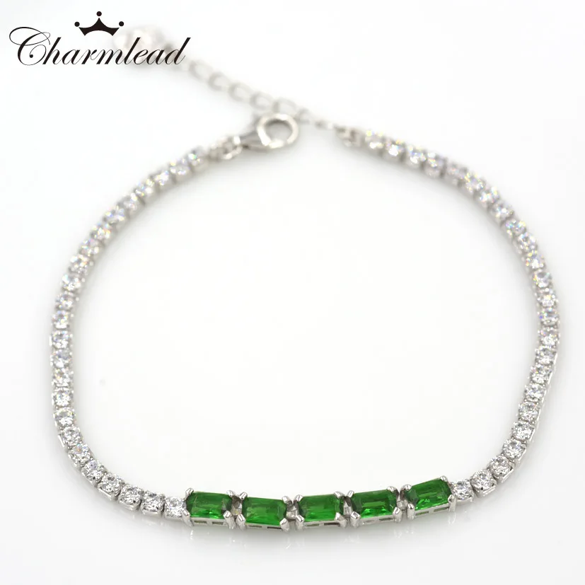 2017 New Authentic 925 Sterling silver Charm Bracelet with Green Cubic Zirconia DIY Charm Bracelets Fashion Jewelry For Women
2017 New Authentic 925 Sterling silver Charm Bracelet with Green Cubic Zirconia DIY Charm Bracelets Fashion Jewelry For Women