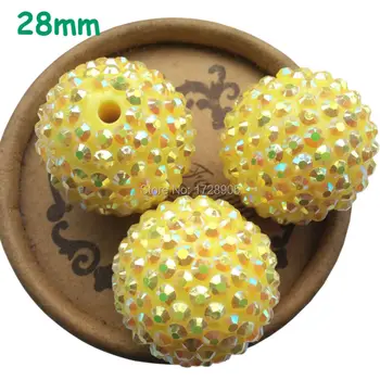 24mm,26mm,28mm 50pcs Bright Yellow Round Big AB Resin Rhinestone Beads,Chunky Beads, Gumball Necklace Supplies
24mm,26mm,28mm 50pcs Bright Yellow Round Big AB Resin Rhinestone Beads,Chunky Beads, Gumball Necklace Supplies
