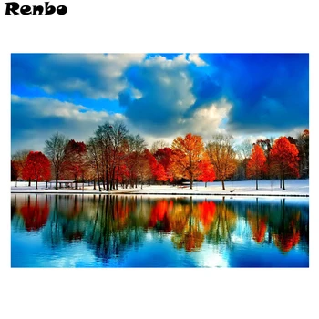 Autumn landscape diy 3d diamond embroidery painting picture of crystals tree lake dmc diamond mosaic beadwork needlework
Autumn landscape diy 3d diamond embroidery painting picture of crystals tree lake dmc diamond mosaic beadwork needlework