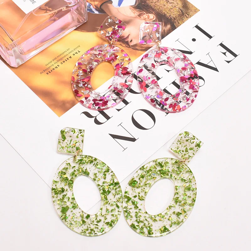 New Fashion Trendy Candy Color Big Oval Plastic Chain Statement Acrylic Earrings Jewelry for Women pendientes Free shipping Gift
New Fashion Trendy Candy Color Big Oval Plastic Chain Statement Acrylic Earrings Jewelry for Women pendientes Free shipping Gift