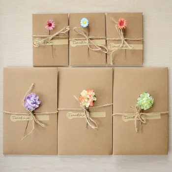 DIY Nostalgic retro Card Kraft Paper dried Flowers Handmade Postcard Festive Blessing Greeting invitation Cards with Hemp Rope
DIY Nostalgic retro Card Kraft Paper dried Flowers Handmade Postcard Festive Blessing Greeting invitation Cards with Hemp Rope
