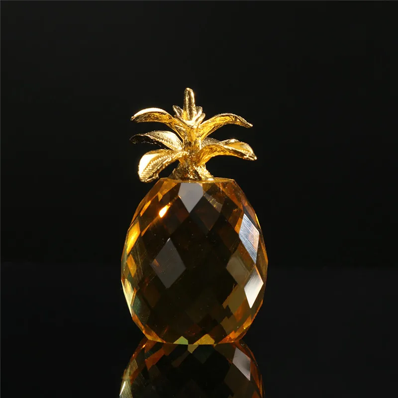 Gold Pineapple Crystal Glass Figure Paperweight Ornament Feng Shui Decor Collection Home Decoration adornos para casa
Gold Pineapple Crystal Glass Figure Paperweight Ornament Feng Shui Decor Collection Home Decoration adornos para casa