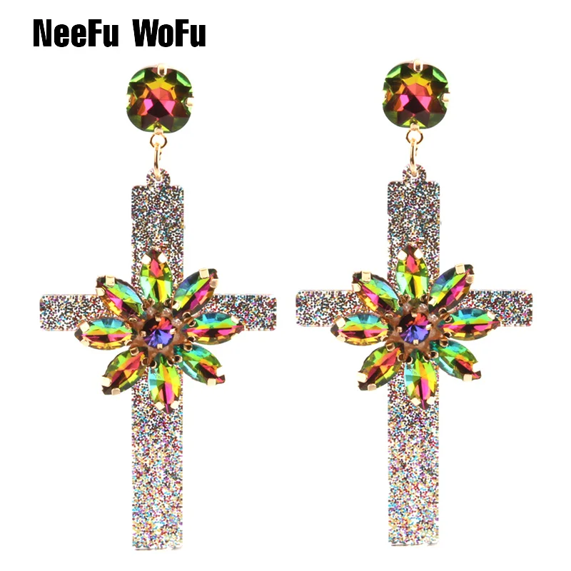 NeeFu WoFu Drop Resin Cross Earrings Brand Crystal Big Earring Large Long Brinco Ear Accessories Oorbellen Christmas Gift
NeeFu WoFu Drop Resin Cross Earrings Brand Crystal Big Earring Large Long Brinco Ear Accessories Oorbellen Christmas Gift