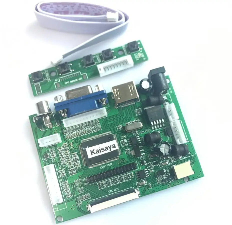 HDMI VGA 2AV LVDS ACC TTL жк дисплей контроллер 50pin плата комплект для 7 8 9 дюймового монитора