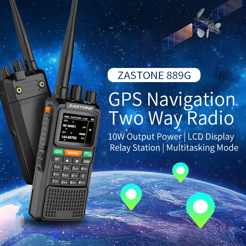 ZASTONE ZT-889G GPS SOS Portable Walkie Talkie 10W 3000mAh VHF/UHF 400-520/134-174MHz 999CH Ham Radio Communicator Transceiver
ZASTONE ZT-889G GPS SOS Portable Walkie Talkie 10W 3000mAh VHF/UHF 400-520/134-174MHz 999CH Ham Radio Communicator Transceiver